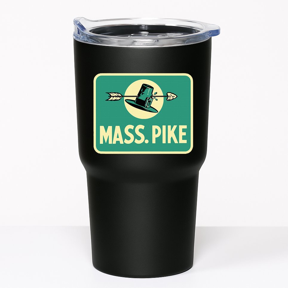 Mass Pike Road Sign Massachusetts Turnpike Route 90 Tumbler