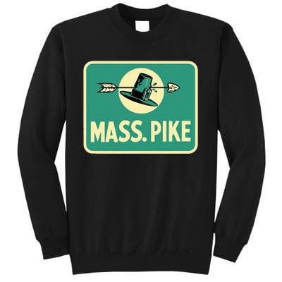 Mass Pike Road Sign Massachusetts Turnpike Route 90 Tall Sweatshirt