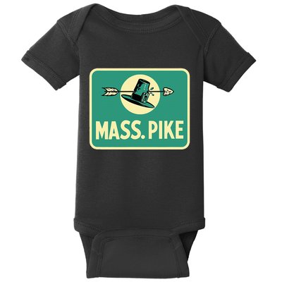 Mass Pike Road Sign Massachusetts Turnpike Route 90 Baby Bodysuit
