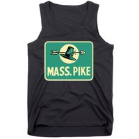 Mass Pike Road Sign Massachusetts Turnpike Route 90 Tank Top