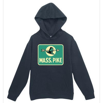 Mass Pike Road Sign Massachusetts Turnpike Route 90 Urban Pullover Hoodie