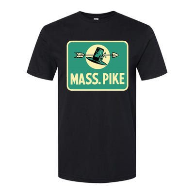 Mass Pike Road Sign Massachusetts Turnpike Route 90 Softstyle CVC T-Shirt