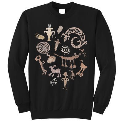 Multiple Petroglyphs! Rock Carvings. Sweatshirt