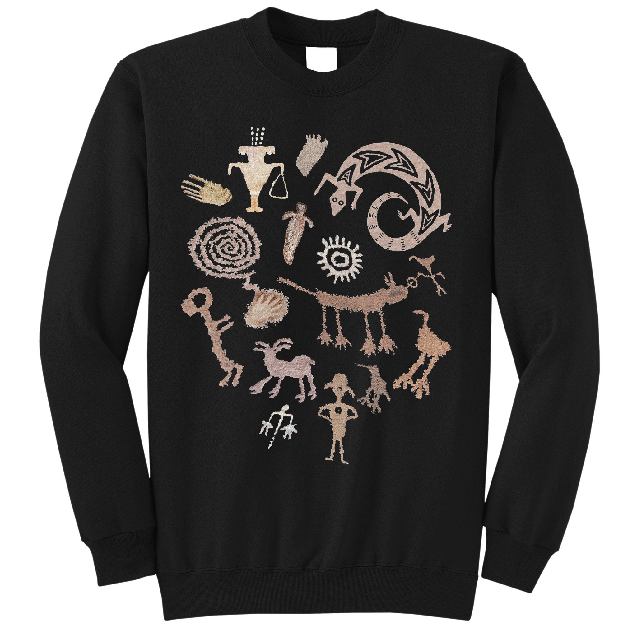 Multiple Petroglyphs! Rock Carvings. Sweatshirt