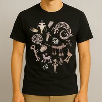 Multiple Petroglyphs! Rock Carvings. T-Shirt