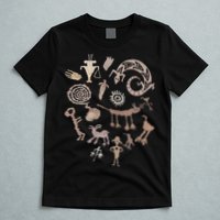 Multiple Petroglyphs! Rock Carvings. T-Shirt