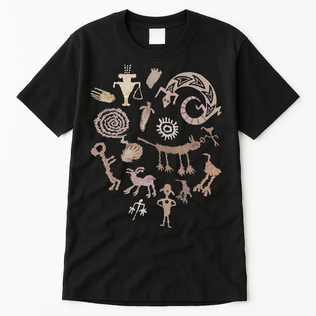 Multiple Petroglyphs! Rock Carvings. Tall T-Shirt