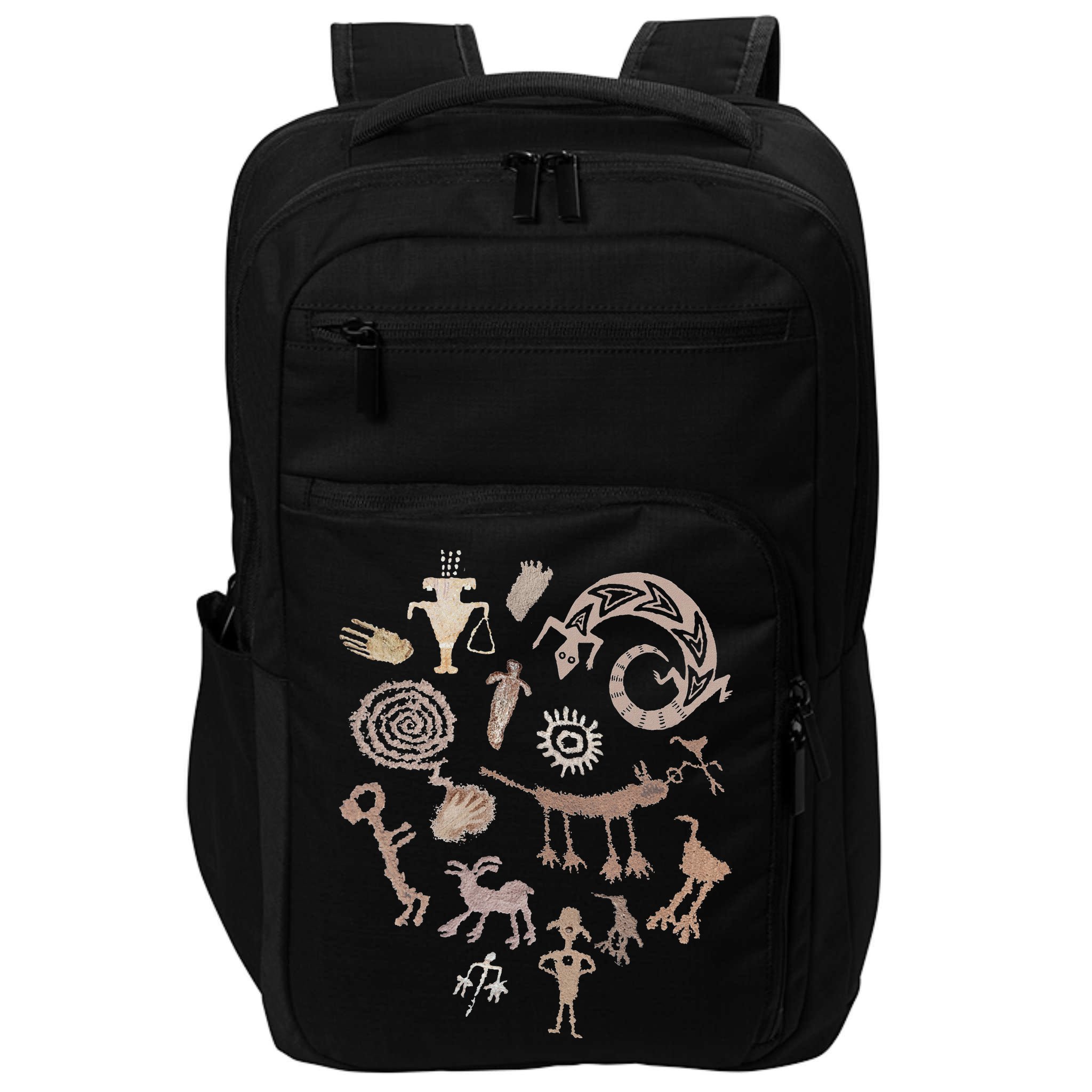 Multiple Petroglyphs! Rock Carvings. Impact Tech Backpack