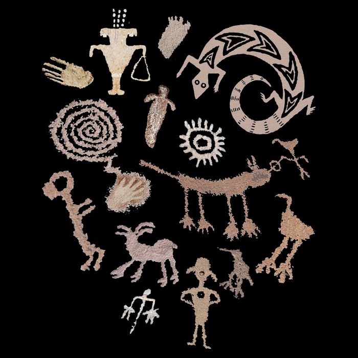 Multiple Petroglyphs! Rock Carvings. Poster