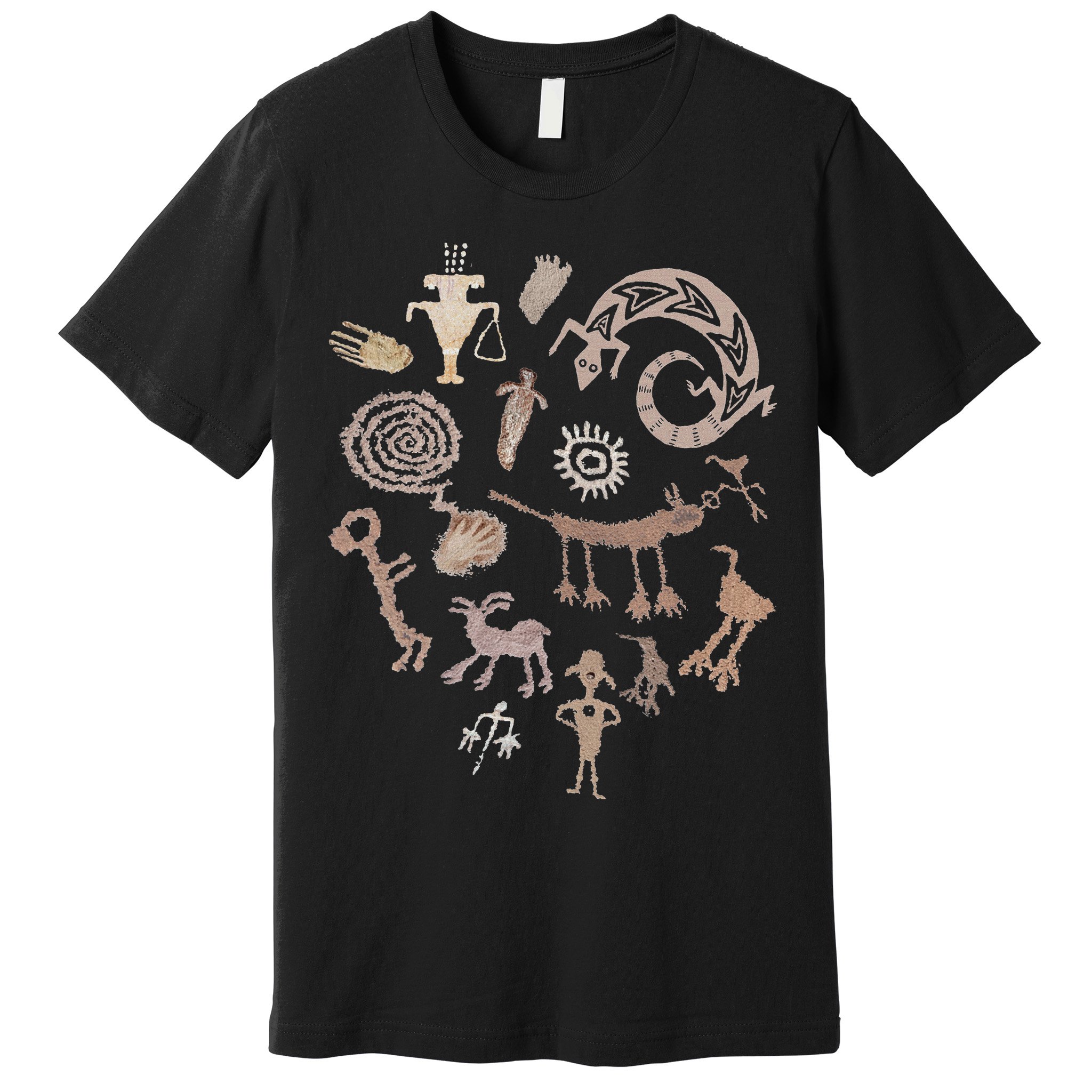 Multiple Petroglyphs! Rock Carvings. Premium T-Shirt