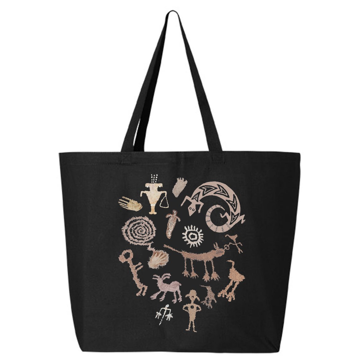 Multiple Petroglyphs! Rock Carvings. 25L Jumbo Tote