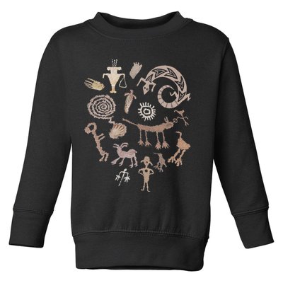 Multiple Petroglyphs! Rock Carvings. Toddler Sweatshirt