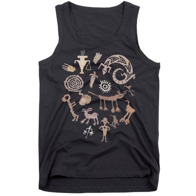 Multiple Petroglyphs! Rock Carvings. Tank Top