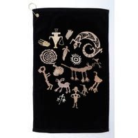 Multiple Petroglyphs! Rock Carvings. Golf Towel