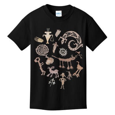 Multiple Petroglyphs! Rock Carvings. Kids T-Shirt
