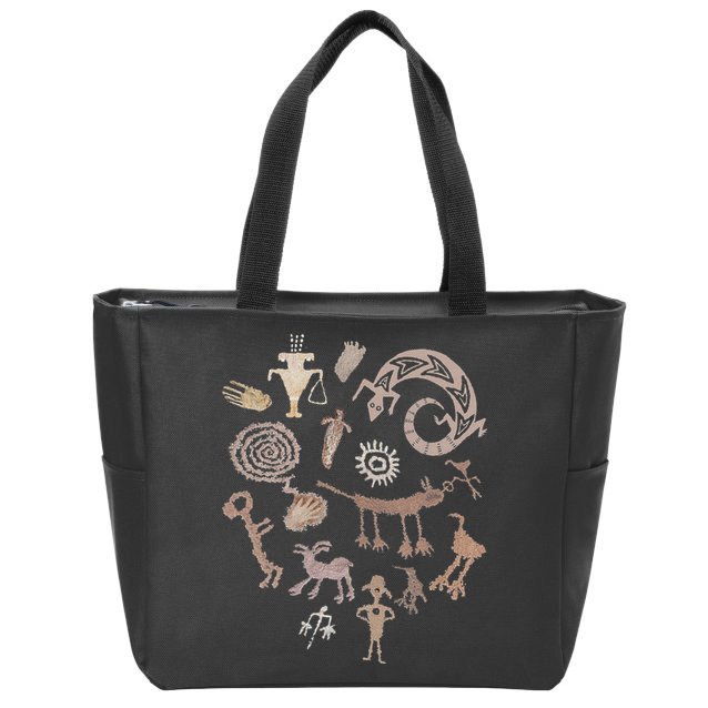 Multiple Petroglyphs! Rock Carvings. Zip Tote Bag