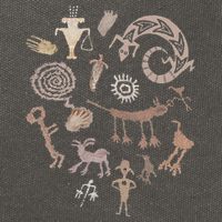 Multiple Petroglyphs! Rock Carvings. Cotton Canvas Backpack