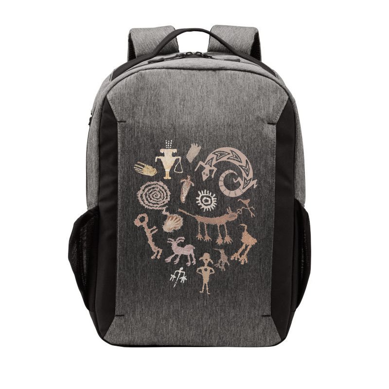 Multiple Petroglyphs! Rock Carvings. Vector Backpack