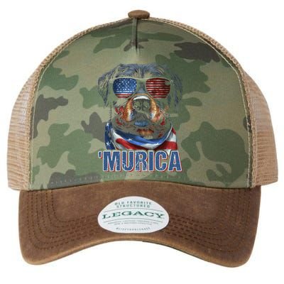 Murica Patriotic Rottweiler 4th Of July Dog Legacy Tie Dye Trucker Hat