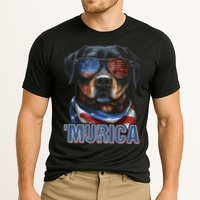 Murica Patriotic Rottweiler 4th Of July Dog Cooling Performance Crew T-Shirt