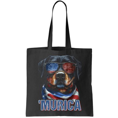 Murica Patriotic Rottweiler 4th Of July Dog Bag
