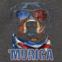 Murica Patriotic Rottweiler 4th Of July Dog Vector Backpack
