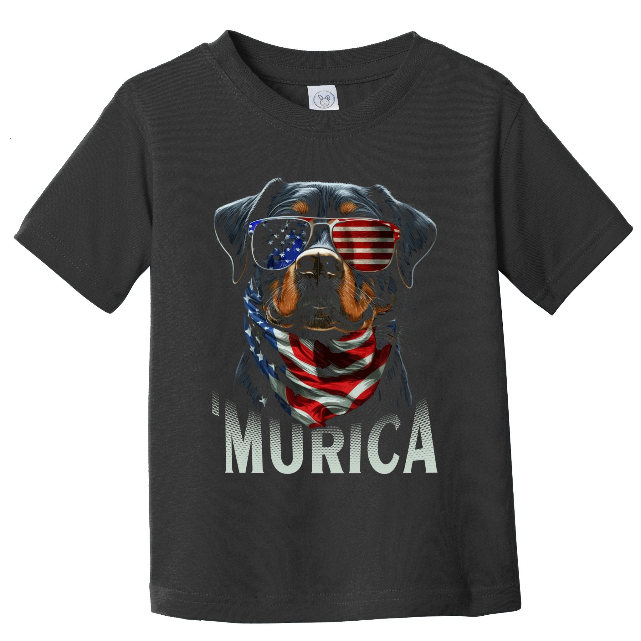 Murica Patriotic Rottweiler 4th Of July Dog Toddler T-Shirt