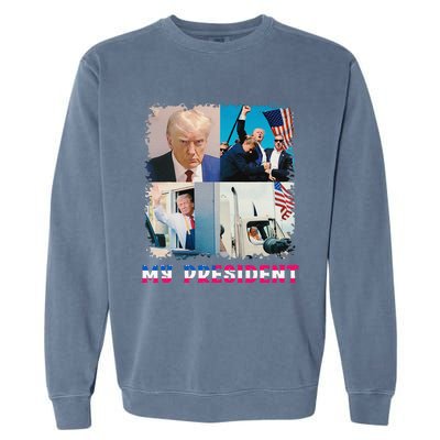 My President Returns In 2024 Trump Victory 47 Trump Won Garment-Dyed Sweatshirt