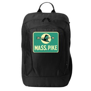 Mass Pike Road Sign Massachusetts Turnpike Route 90 City Backpack