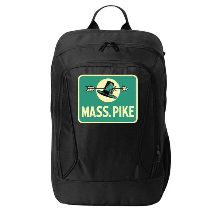 Mass Pike Road Sign Massachusetts Turnpike Route 90 City Backpack