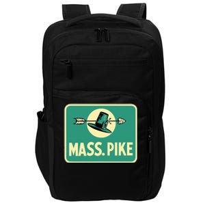 Mass Pike Road Sign Massachusetts Turnpike Route 90 Impact Tech Backpack