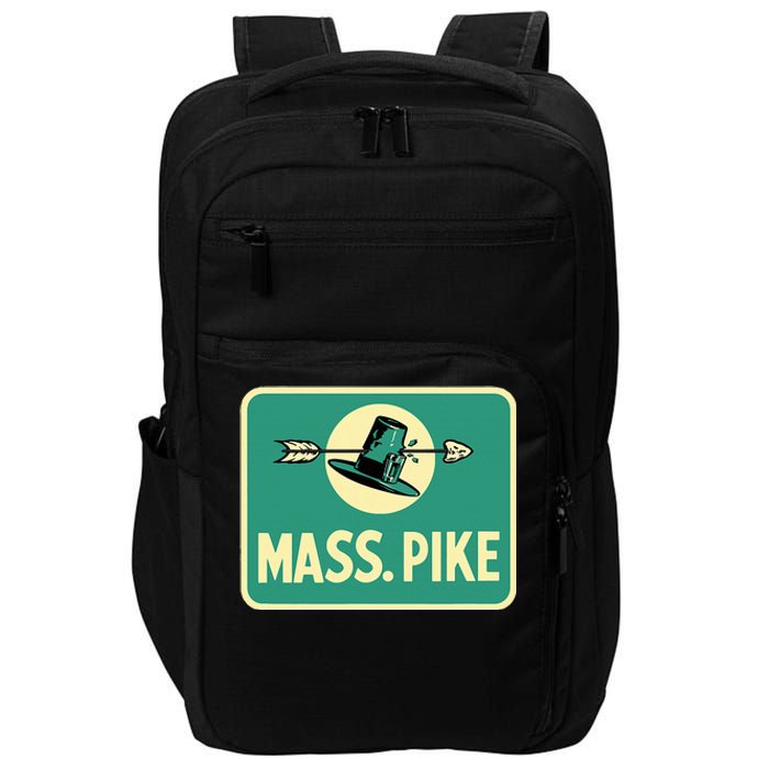 Mass Pike Road Sign Massachusetts Turnpike Route 90 Impact Tech Backpack