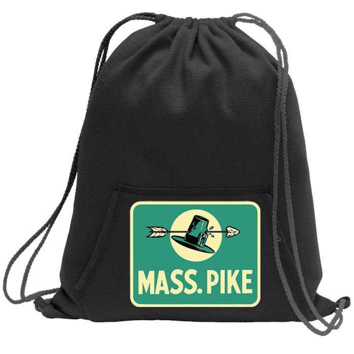 Mass Pike Road Sign Massachusetts Turnpike Route 90 Sweatshirt Cinch Pack Bag