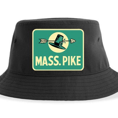 Mass Pike Road Sign Massachusetts Turnpike Route 90 Sustainable Bucket Hat