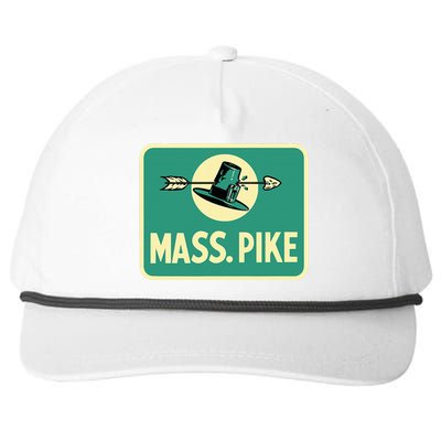 Mass Pike Road Sign Massachusetts Turnpike Route 90 Snapback Five-Panel Rope Hat