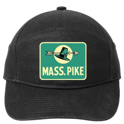 Mass Pike Road Sign Massachusetts Turnpike Route 90 7-Panel Snapback Hat