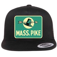 Mass Pike Road Sign Massachusetts Turnpike Route 90 Flat Bill Trucker Hat