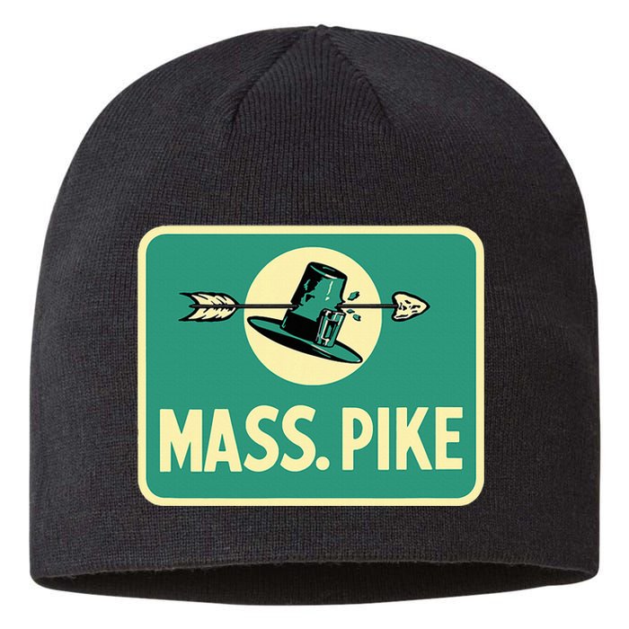 Mass Pike Road Sign Massachusetts Turnpike Route 90 Sustainable Beanie