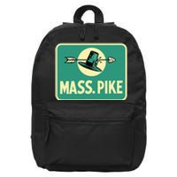 Mass Pike Road Sign Massachusetts Turnpike Route 90 16 in Basic Backpack