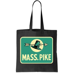 Mass Pike Road Sign Massachusetts Turnpike Route 90 Tote Bag