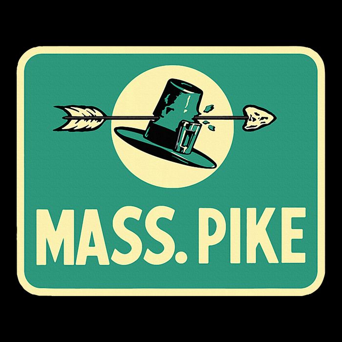 Mass Pike Road Sign Massachusetts Turnpike Route 90 Bag