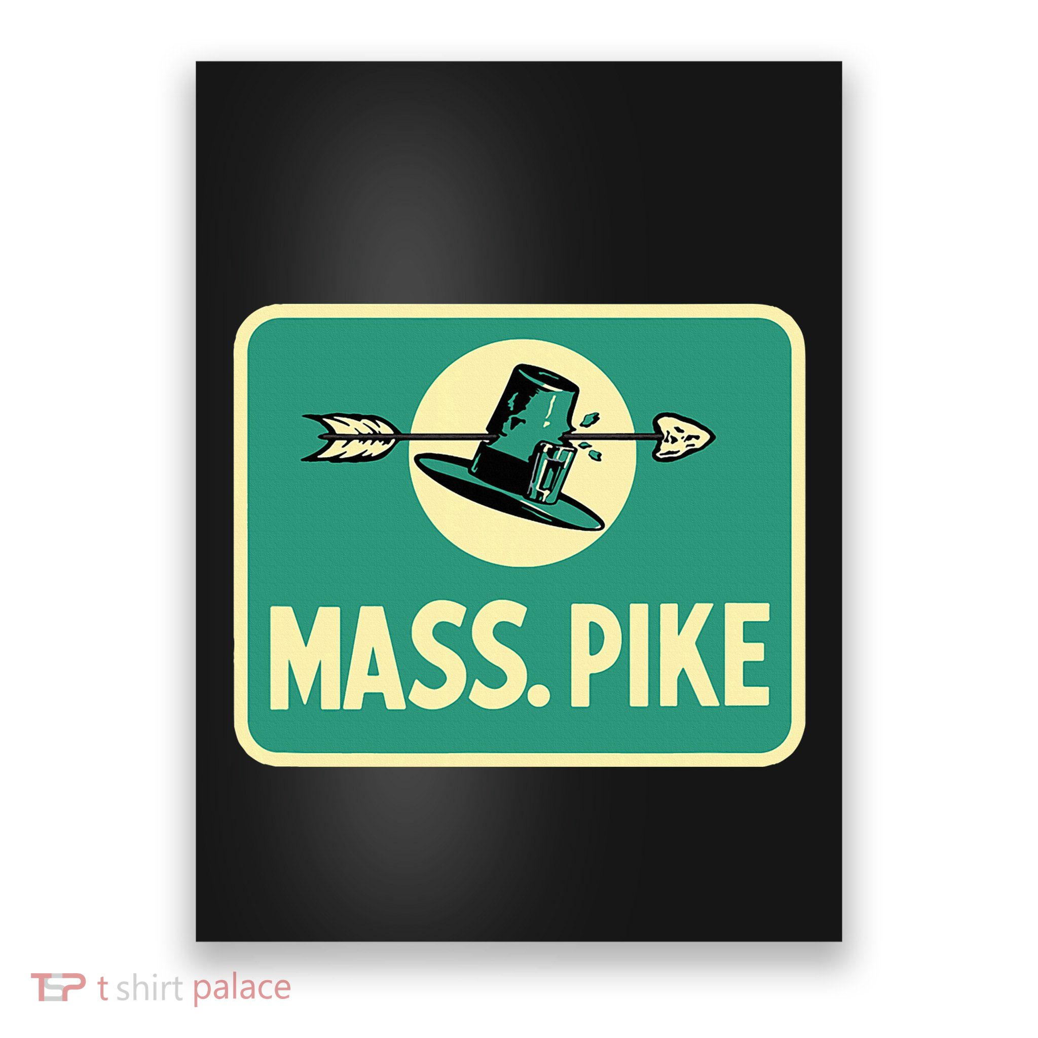 Mass Pike Road Sign Massachusetts Turnpike Route 90 Poster