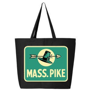 Mass Pike Road Sign Massachusetts Turnpike Route 90 25L Jumbo Tote