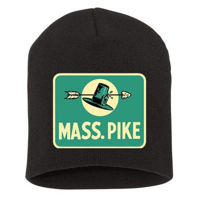 Mass Pike Road Sign Massachusetts Turnpike Route 90 Short Acrylic Beanie