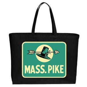 Mass Pike Road Sign Massachusetts Turnpike Route 90 Cotton Canvas Jumbo Tote