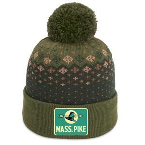 Mass Pike Road Sign Massachusetts Turnpike Route 90 The Baniff Cuffed Pom Beanie