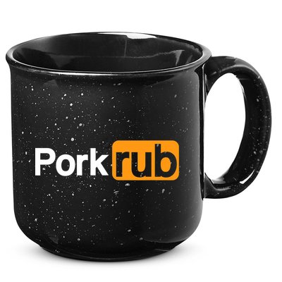 Mens Pork Rub TShirt | Funny BBQ Shirt | Barbecue TShirt 15oz Campfire Ceramic Mug