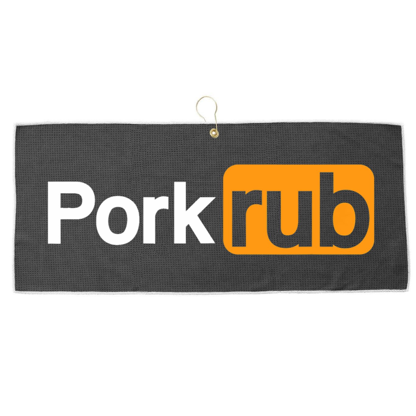 Mens Pork Rub TShirt | Funny BBQ Shirt | Barbecue TShirt Large Microfiber Waffle Golf Towel
