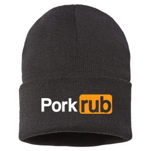 Mens Pork Rub TShirt | Funny BBQ Shirt | Barbecue TShirt Sustainable Knit Beanie