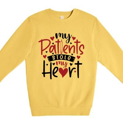 My Patients Stole My Heart Gift Nurse Gift Premium Crewneck Sweatshirt